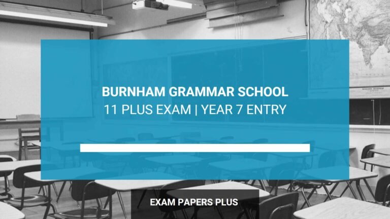 Burnham Grammar School 11 plus 2027